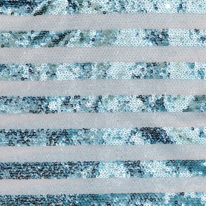 15mm Horizontal Stripe Pattern Sequins Mesh