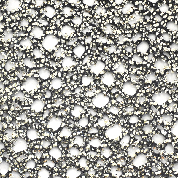 Bubble Patterned Gold Glitter Cabaret Mesh